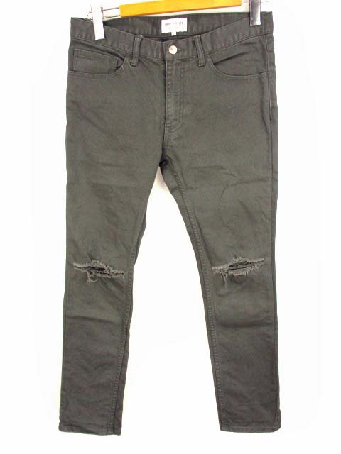 フリークスストア Freaks Store カツラギ ストレッチテーパード スキニージーンズ ダメージ デニムパンツ カラーデニム スキニー 171 1404 カーキグレー系 サイズm メンズ 069 ベクトルパーク