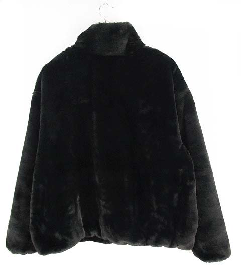 未使用品 ナイキ Nike Faux Fur Jacket フェイクファー ジャケット 上着 アウター ジップアップ Cu6559 010 黒 白 2xl メンズ レディース 069 ベクトルパーク