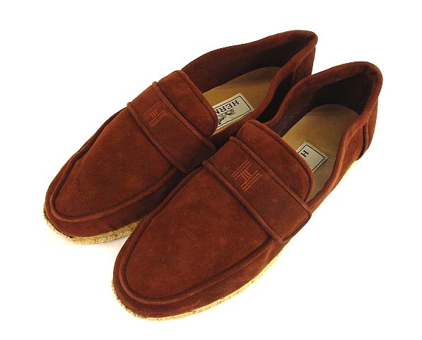 エルメス HERMES エスパドリーユ スリッポン シューズ 靴 スウェード 