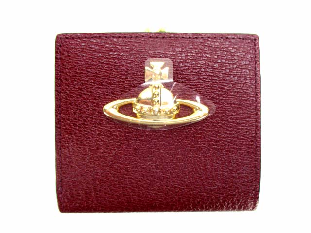新品未使用】 Vivienne Westwood 二つ折り コンパクト財布 やすくっ 黒