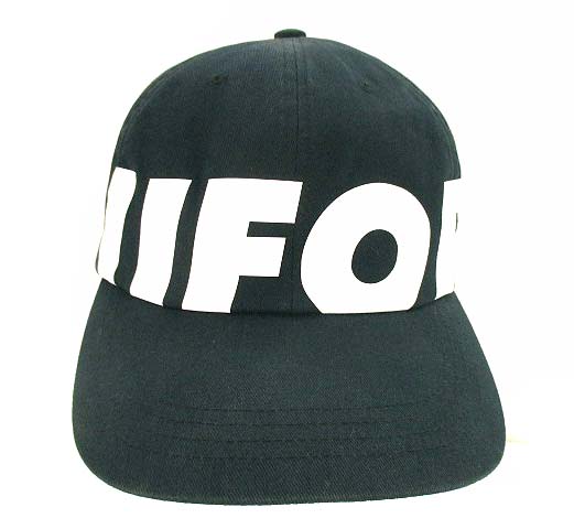 ユニフォームエクスペリメント Uniform Experiment キャップ 帽子 コットンツイル ビッグロゴ ネイビー系 紺 白 メンズ 069 202101180623 ベクトルパーク