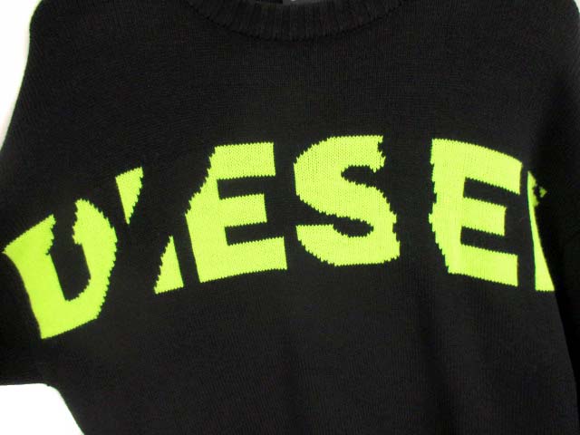 ディーゼル DIESEL 長袖 ニット セーター ビッグロゴ ビッグシルエット 