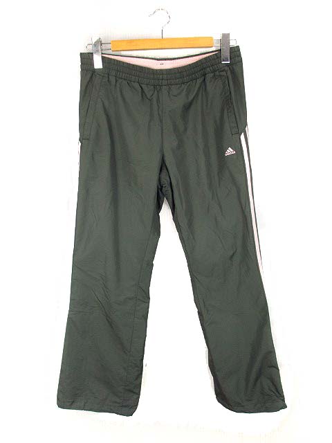 アディダス Adidas シャカシャカ ウインドブレーカー パンツ ウインドパンツ シャカパン 3本ライン トレーニングウェア チャコールグレー ライトピンク M レディース 069 ベクトルパーク