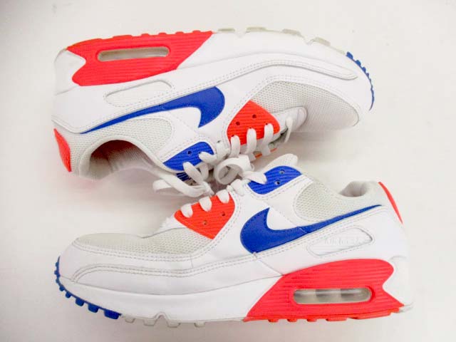 ナイキ Nike スニーカー シューズ 靴 Air Max 90 エアマックス90 Ct1039 100 白 青 赤系 サイズ28 5cm メンズ 069 ベクトルパーク