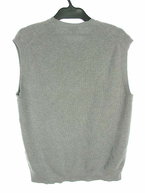 ユニクロ Uniqlo オーバーサイズクルーネックベスト トップス プルオーバー 綿混 無地 グレー 灰 M メンズ 069 ベクトルパーク