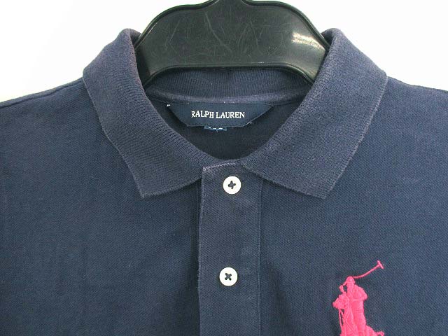 ラルフローレン Ralph Lauren ワンピース ポロワンピース ビッグポニー コットン ミニ丈 半袖 ネイビー 紺 160 ジュニア 女の子 子供服 キッズ 069 ベクトルパーク