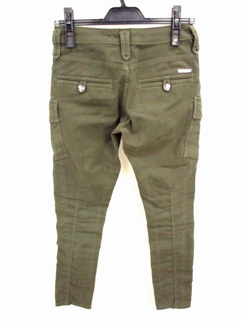 ジミータバニティ Jimmy Taverniti カーゴパンツ スキニー ストレッチ 無地 カーキ サイズ24 レディース 069 ベクトルパーク
