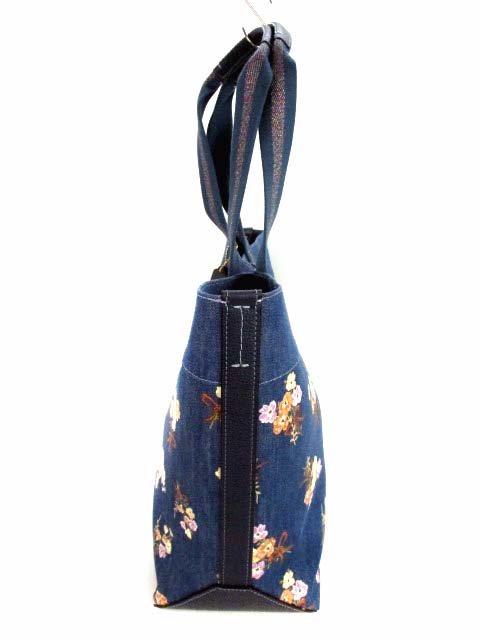 コーチ COACH デニム トートバッグ ショルダーバッグ 花柄 プリント  