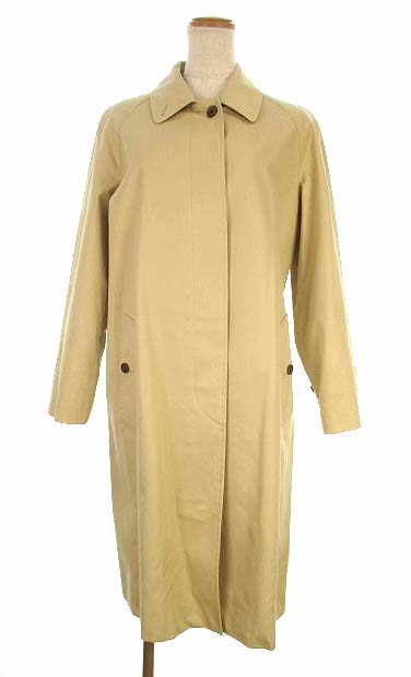 バーバリーブルーレーベル Burberry Blue Label ステンカラーコート スプリングコート 上着 アウター ロング コットン ベージュ 40 レディース 069 ベクトルパーク