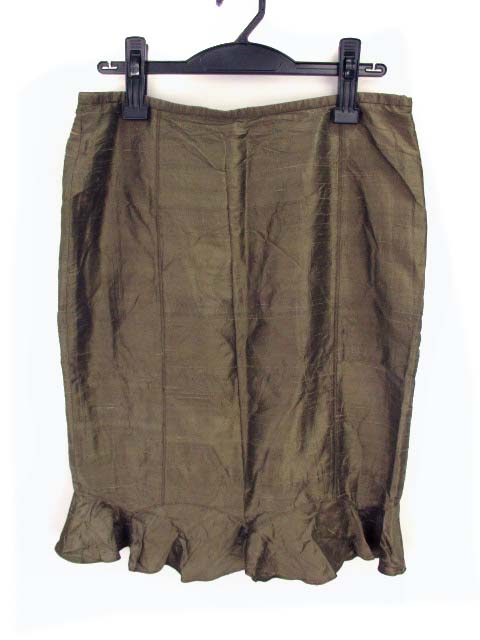 アルマーニ コレツィオーニ ARMANI COLLEZIONI 膝丈 スカート 裾フリル  