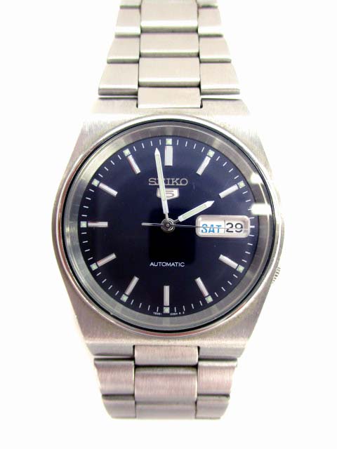 セイコー Seiko Seiko 5 セイコー5 腕時計 ウォッチ 自動巻き 機械式 アナログ 3針 日付 曜日 7s26 05 裏蓋スケルトン ネイビー文字盤 シルバー メンズ 069 ベクトルパーク
