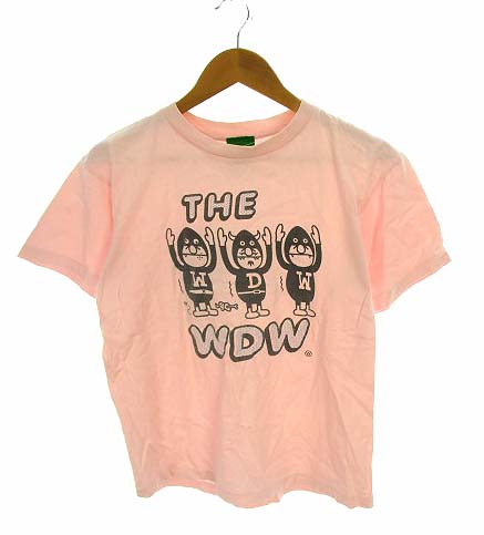 ビームスティ Beams T トップス カットソー Tシャツ 半袖 プリント 文字 The Dwd コットン 綿 ピンク ブラック 黒 ブルー 青 M メンズ 069 ベクトルパーク