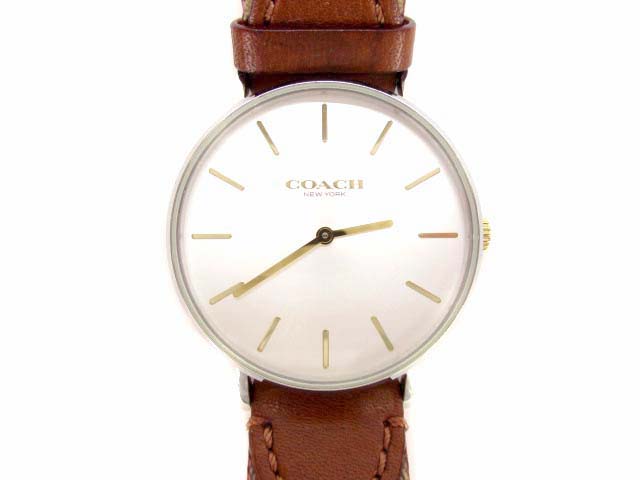 コーチ COACH 腕時計 ウォッチ アナログ 2針 クォーツ シンプル レザー  