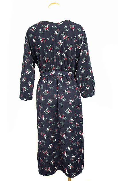 ワンウェイ One Way ロング ワンピース ロング 羽織り 長袖 Vネック 花柄 紺 赤 緑 M レディース 069 ベクトルパーク