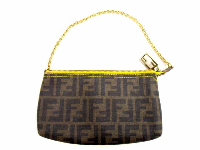 フェンディ FENDI チェーン ポーチ バッグ ズッカ柄 アクセサリー 
