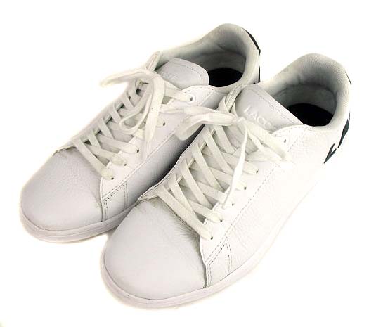 ラコステ Lacoste スニーカー シューズ 靴 Sma0052 Carnaby Evo 1 7 Us ロゴワッペン 白 紺 ホワイト ネイビー Us7 5 メンズ 069 ベクトルパーク