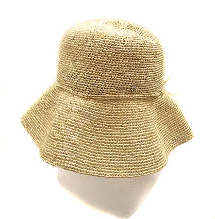 ヘレンカミンスキー Helen Kaminski Provence 10 S19 Nougat 帽子 ラフィアハット 麦わら つば広 リボン ライトブラウン レディース 069 ベクトルパーク