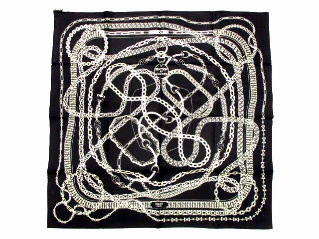 HERMES エルメス カレ90 REACTION EN CHAINES スカーフ エルメス  