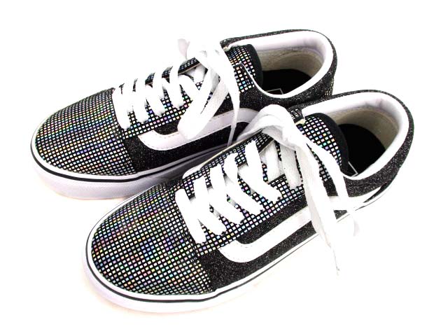 バンズ Vans スニーカー シューズ 靴 オールドスクール V36cf Plat Old Skool Plat 0001 グリッター ラメ スエード切替 ブラック シルバー ホワイト サイズ22 5cm レディース 069 ベクトルパーク
