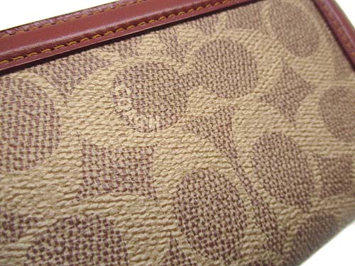 コーチ Coach ハットン ウォレット シグネチャー キャンバス 財布 ウォレット レザー 革 カード入れ 小銭入れつき 5287 ブラウン 茶 ベージュ レディース 069 ベクトルパーク