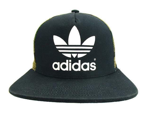アディダス Adidas メッシュキャップ 帽子 ロゴ プリント 迷彩 カモフラ ダークネイビー ブラウン フリーサイズ メンズ 069 ベクトルパーク