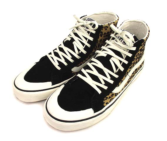 バンズ Vans ハイカット スニーカー シューズ 靴 レオパード スウェード 黒 ベージュ 26cm メンズ 069 ベクトルパーク