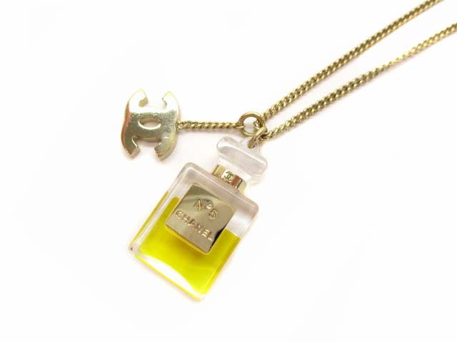 シャネル CHANEL ネックレス ペンダント ココマーク 香水ボトル 