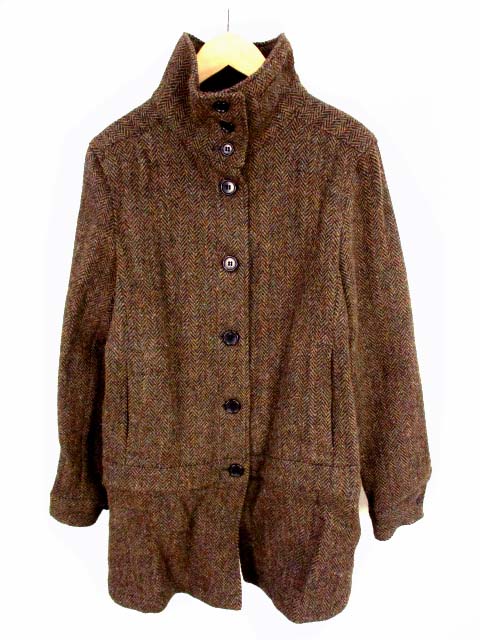 ハリスツイード Harris Tweed アグレアブルマン Agreablmant コート ハーフコート ジャケット ツイード ウール ヘリンボーン 長袖 フロントボタン ブラウン系 茶系 レディース 069 ベクトルパーク ハリスツイード Harris Tweed アグレアブルマン Agreablmant コート ハーフコート ジャケット ツイード ウール ヘリンボーン 長袖 フロントボタン ブラウン系 茶系 レディース 069 ベクトルパーク