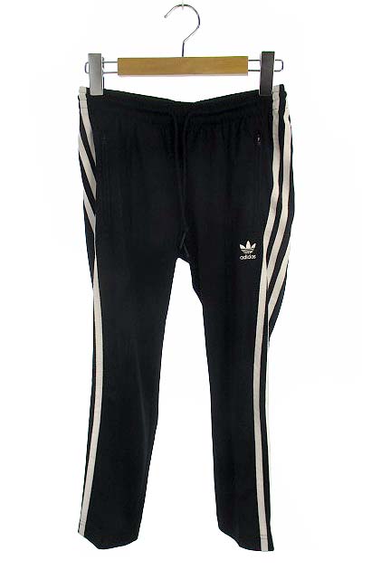 アディダス Adidas スポーツウェア トラックパンツ シガレットパンツ 3ストライプス ライン クロップド丈 ブラック 黒 S レディース 069 ベクトルパーク アディダス Adidas スポーツウェア トラックパンツ シガレットパンツ 3ストライプス ライン クロップド丈 ブラック 黒 S レディース 069 ベクトルパーク