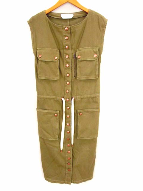 シーバイクロエ SEE BY CHLOE ノースリーブ ワンピース フロントボタン  