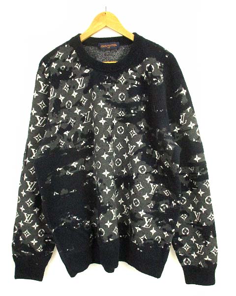 ルイヴィトン LOUIS VUITTON 21SS ディストレスト モノグラム ニット  