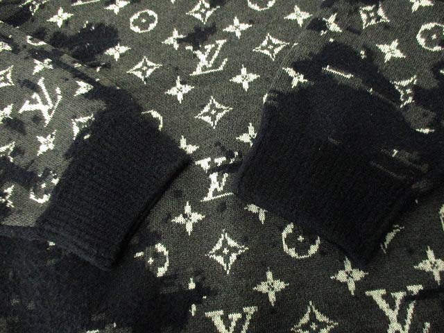 ルイヴィトン LOUIS VUITTON 21SS ディストレスト モノグラム ニット 