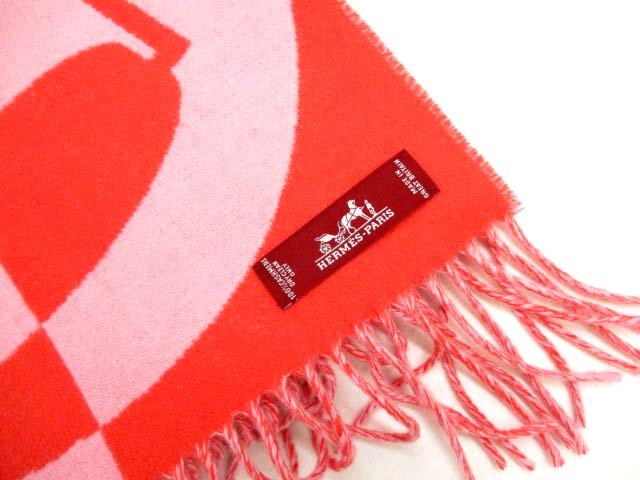 未使用品 エルメス HERMES マフラー ショール カシミヤ カザック 