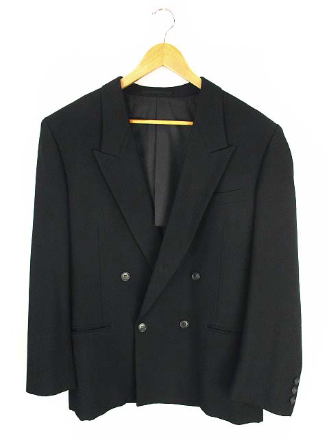 ユミカツラ Yumi Katsura スーツ ブラックフォーマル 礼服 セットアップ 上下セット 冠婚葬祭 ダブル 背抜き 無地 ブラック 黒 M メンズ 069 ベクトルパーク