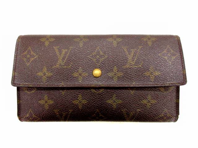 ルイヴィトン LOUIS VUITTON 長財布 ロングウォレット 三つ折り 