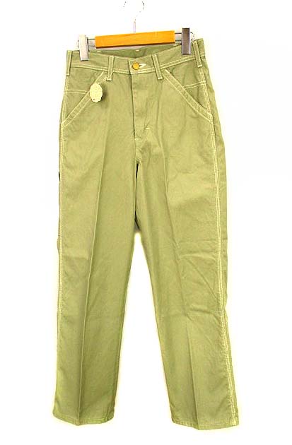 未使用品 リー Lee Mademoiselle 別注 ハイウエスト ストレート ペインターパンツ ボトム ロング Bys A カーキ系 S レディース 069 ベクトルパーク