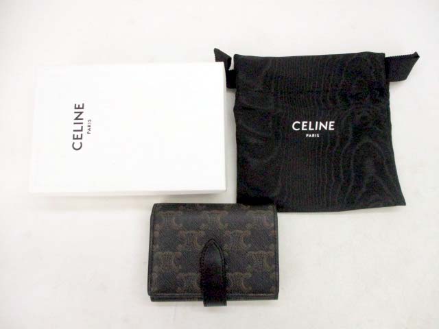セリーヌ CELINE 三つ折り財布 コンパクトウォレット 10H482DB7 38SI  