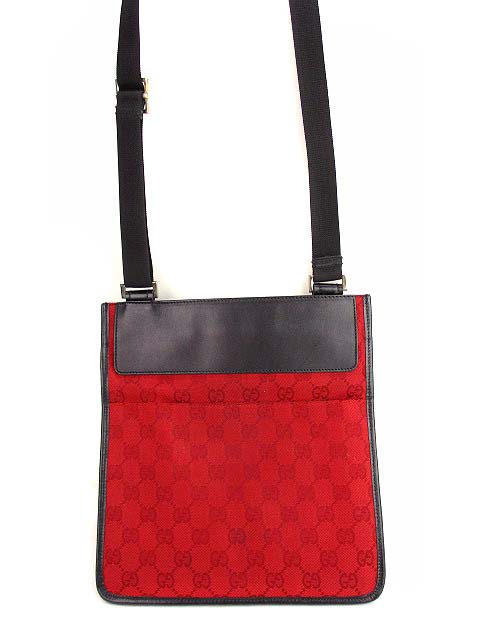 グッチ GUCCI GGキャンバス レザー ショルダーバッグ 斜め掛け かばん  