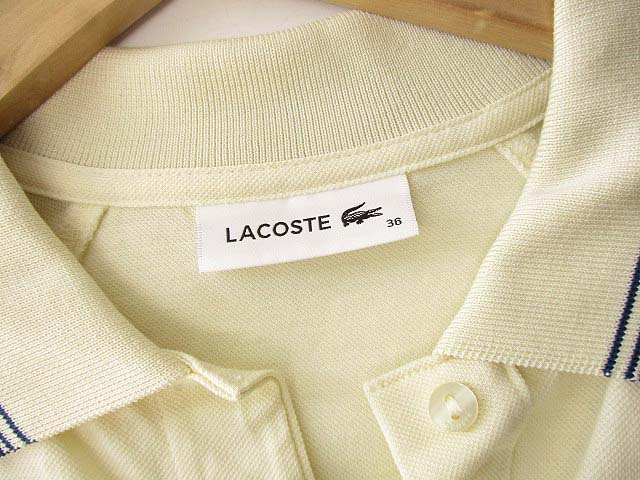 ラコステ LACOSTE トップス ポロシャツ 五分袖 ロゴ ワッペン