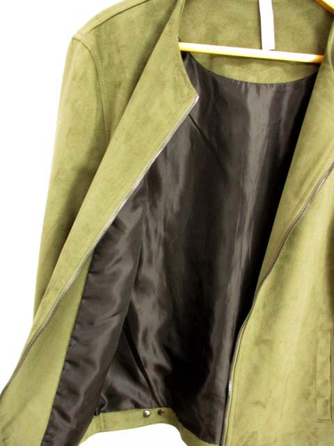 Zaraメンズノーカラージャケット スエード 全商品オープニング価格