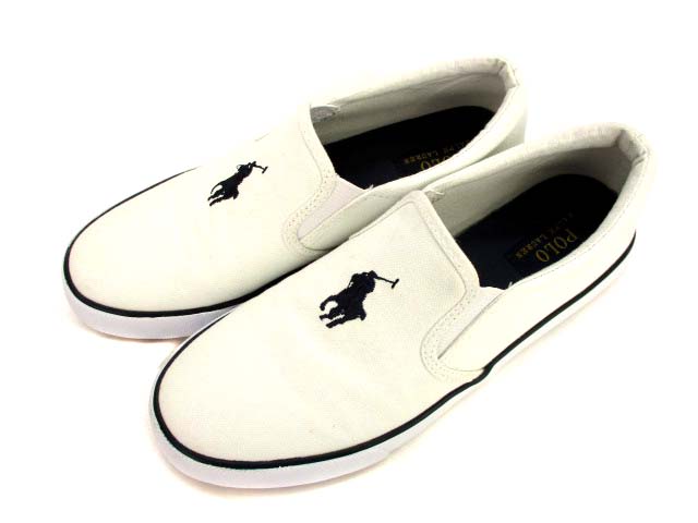 ポロ ラルフローレン Polo Ralph Lauren スリッポン スニーカー シューズ 靴 キャンバス ワンポイント刺繍 白 ホワイト サイズ23 9cm レディース 069 ベクトルパーク ポロ ラルフローレン Polo Ralph Lauren スリッポン スニーカー シューズ 靴 キャンバス ワンポイント刺繍 白 ホワイト サイズ23 9cm レディース 069 ベクトルパーク