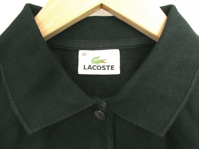 【希少】 LACOSTE バックプリーツ ポロシャツ ブラック ラコステ 鹿の子 cocochiya_ls-w-polo