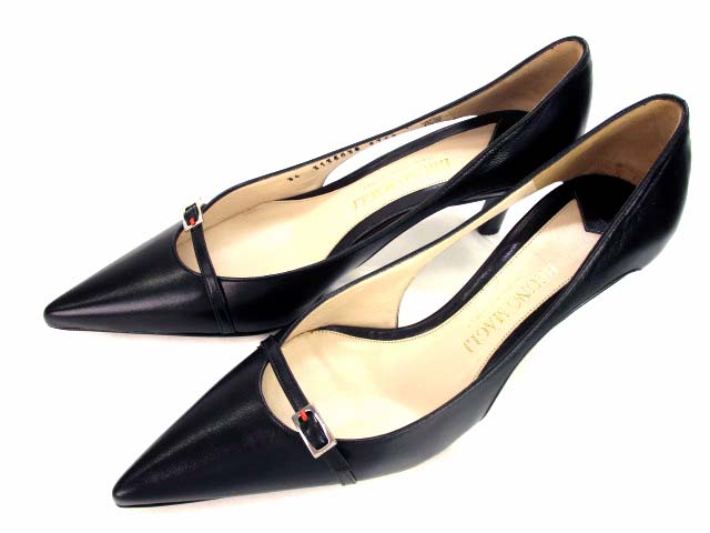 ブルーノマリ Bruno Magli パンプス ヒール レザー 革 靴 シューズ ポインテッドトゥ 黒 ブラック サイズ36 イタリア製 レディース 069 ベクトルパーク ブルーノマリ Bruno Magli パンプス ヒール レザー 革 靴 シューズ ポインテッドトゥ 黒 ブラック サイズ36 イタリア製 レディース 069 ベクトルパーク