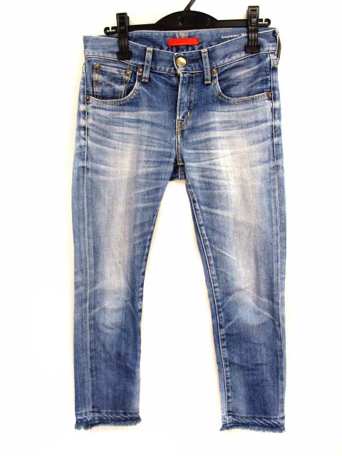 レッドカード RED CARD デニムパンツ ジーンズ 64504PS Anniversary 20th Crop カットオフ スリム ストレッチ クロップド インディゴ サイズ23 レディース