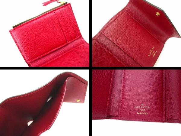 LOUIS VUITTON 赤い三つ折り財布　ルイヴィトン　三つ折り　財布 中古・古着通販】LOUIS VUITTON (ルイ ヴィトン) 3つ折り財布