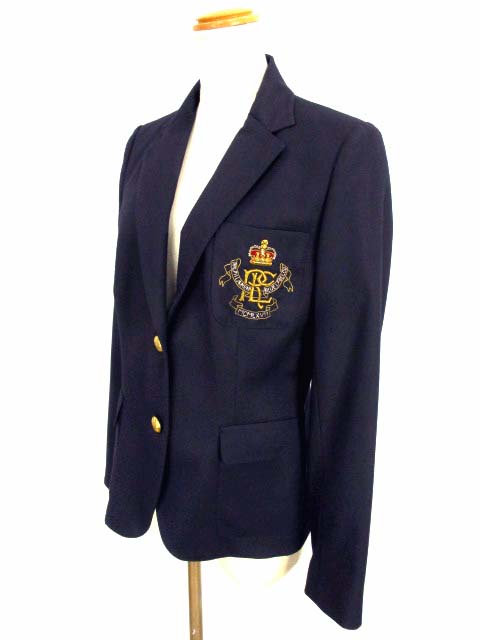 ラルフローレン RALPH LAUREN テーラードジャケット ブレザー 紺ブレ 
