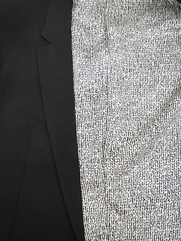 希少 美品 ナンバーナイン 裏地 シルク 100% 1B ウール ジャケット M ナンバーナイン NUMBER (N)INE テーラードジャケット ドレス 裏