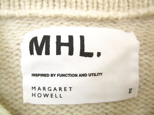 マーガレットハウエル MHL. カーディガン ニット 衿付き 