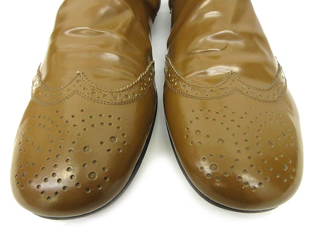 ミュウミュウ miumiu ブーツ サイドゴア ウイングチップ サイドジップ