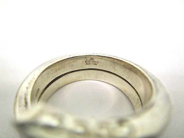 グッチ GUCCI スネーク リング 指輪 Gロゴ 巻き 925 16号 シルバー